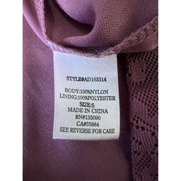 Alter'd State Dress Purple Scoop Long Sleeve Lace Mini Shift Western Festival Sm - Picture 9 of 10